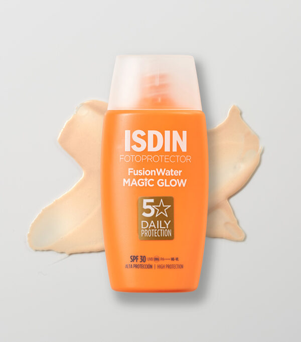 ضدآفتاب ایزدین مجیک گلو فیوژن واتر رنگ گلو شاینی اصل MAGIC GLOW SPF30 - Image 2