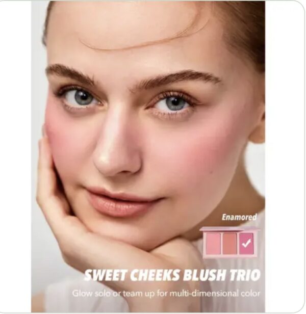 پالت رژگونه سه رنگ شیگلم مدل SWEET CHEEKS Sheglam Sweet Cheeks Blush Palette - Image 5