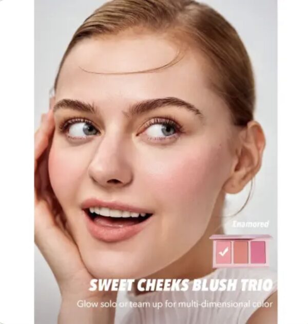 پالت رژگونه سه رنگ شیگلم مدل SWEET CHEEKS Sheglam Sweet Cheeks Blush Palette - Image 4